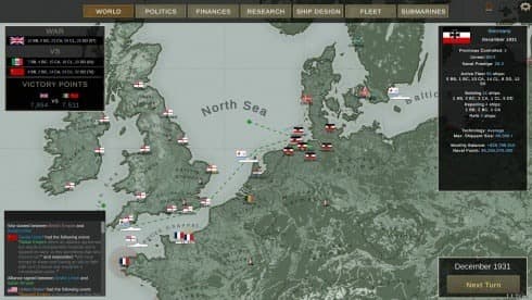 Ultimate Admiral: Dreadnoughts screenshot 1