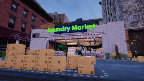Laundry and Supermarket Simulator screenshot 1
